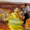 I depositi sulfurei nell’area vulcanica del Dallol (Etiopia) durante la spedizione di Europlanet 2017, alla ricerca di organismi estremofili che possono fornire informazioni utili per lo sviluppo di vita in altri pianeti. (© Barbara Cavalazzi)